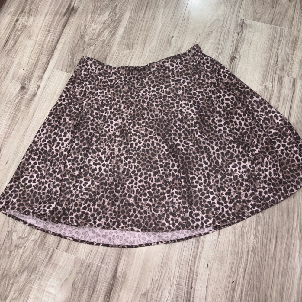 Torrid Leopard Pleated Skirt